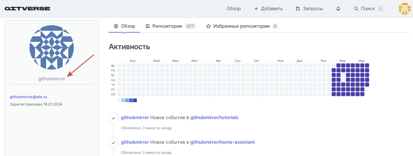 зеркало топ репозиториев из GitHub